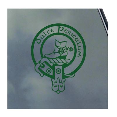 MacAulay Scottish Clan Vinyl Sticker Decal Tartan with Banner Option Family