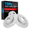TRQ Performance Rear Brake Rotor Set G Coated Solid view 1