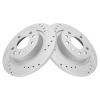 TRQ Performance Rear Brake Rotor Set G Coated Solid view 2