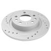 TRQ Performance Rear Brake Rotor Set G Coated Solid view 3