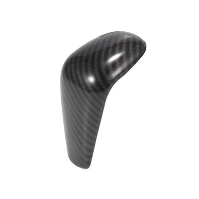 X AUTOHAUX Car Gear Shift Knob Cover Sticker ABS Carbon Fiber Pattern for Audi A7 S6 S7 RS7 A6 2016-2018 Black