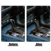 X AUTOHAUX Car Gear Shift Knob Cover Sticker ABS Carbon Fiber Pattern for Audi A7 S6 S7 RS7 A6 2016-2018 Black view 3