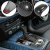X AUTOHAUX Car Gear Shift Knob Cover Sticker ABS Carbon Fiber Pattern for Audi A7 S6 S7 RS7 A6 2016-2018 Black view 4