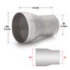 A-KARCK Exhaust Adapter Connector 2" ID to 3OD, Exhaust Pipe Reducer 4" Overall Length 304 Stainless Steel view 2