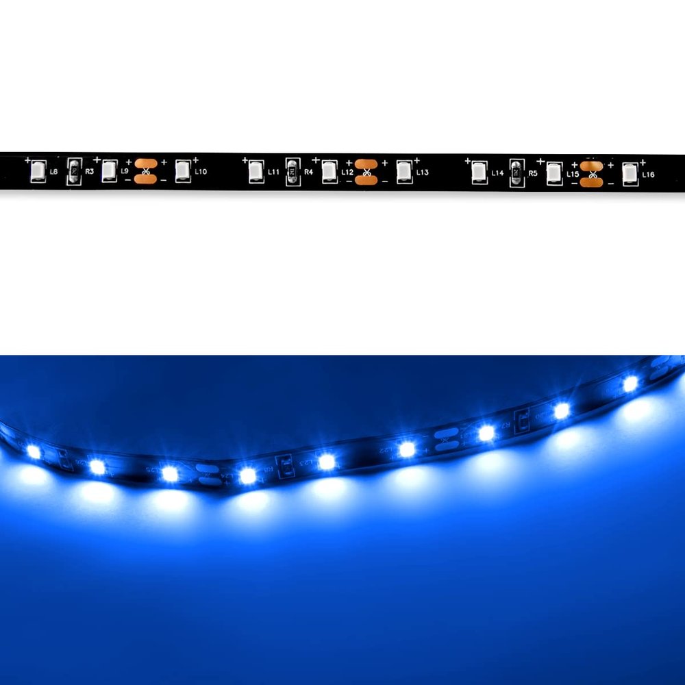 Dream lighting 196inch/16ft Blue LED Flexible Strip Light RV Interior Decor Roll Lighting-3528 SMD 60 LEDs/M, Non-Waterproof