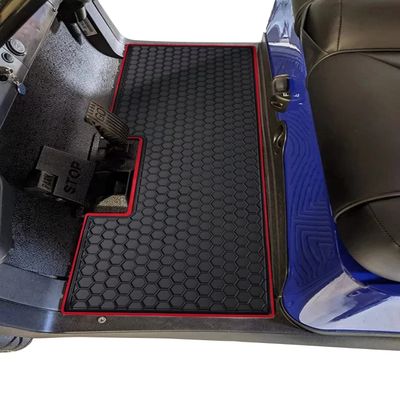 Matericuo Golf Cart Floor Liner Mat Custom Fit for 2 and 2+2 Club Car Models Precedent 2004-UP/Onward & Tempo (2017-UP)/Villager & V4L (2019-UP/Bintelli - Only Meet 6 ASTM Standards Red