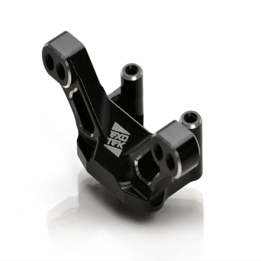 EXOTEK RACING LLC 22S Hd Front Camber Block 7075 Black W/Silver ETK2026 Electric Car/Truck Option Parts