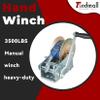 findmall Heavy Duty Hand Winch 3500lbs Hand Crank Strap Gear with 10m (32ft) Strap Manual Operated Two-Way Ratchet Boat Trailer Marine view 2