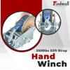 findmall Heavy Duty Hand Winch 3500lbs Hand Crank Strap Gear with 10m (32ft) Strap Manual Operated Two-Way Ratchet Boat Trailer Marine view 3