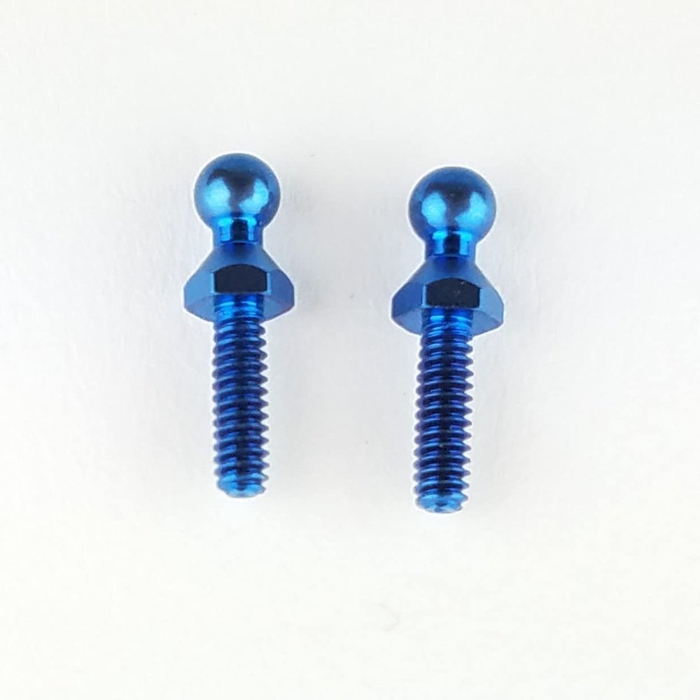 CUSTOM WORKS Blue Titanium Tall Hex Ball Stud