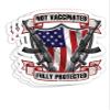 2A Not Vaccinated but Fully Protected pro Gun Anti Vaccine 4x3 Decals Stickers for Laptop Window Car Bumper Helmet Water Bottle (Pack 3) view 1