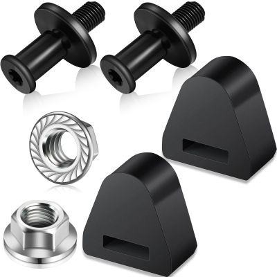 Hotop 2 Pcs Tailgate Door Lock Latch Striker Bolt with 2 Pieces Nuts 2 Pieces Rubber Tailgate Latch Bumpers Auto Bumper Rubber Stop for Car Truck