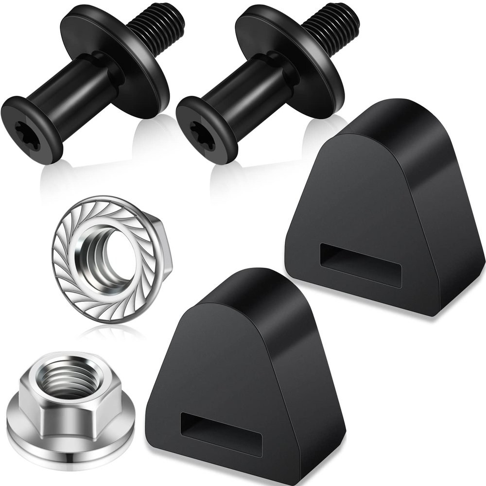 Hotop 2 Pcs Tailgate Door Lock Latch Striker Bolt with 2 Pieces Nuts 2 Pieces Rubber Tailgate Latch Bumpers Auto Bumper Rubber Stop for Car Truck
