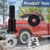 Hotop 2 Pcs Tailgate Door Lock Latch Striker Bolt with 2 Pieces Nuts 2 Pieces Rubber Tailgate Latch Bumpers Auto Bumper Rubber Stop for Car Truck view 2