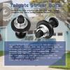 Hotop 2 Pcs Tailgate Door Lock Latch Striker Bolt with 2 Pieces Nuts 2 Pieces Rubber Tailgate Latch Bumpers Auto Bumper Rubber Stop for Car Truck view 4