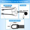 Moonoom 17.5ft Heavy-Duty Tow Strap with Two Hooks, 400kg Break Strength, Emergency Off-Road Tow Rope for Heavy Snowmobile, ATV or Sled view 2