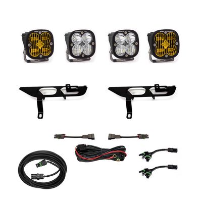 Baja Designs Squadron SAE Pro Fog Pocket LED Light Kit fits Ford F-150 2021+ Without Daytime Running Lights (Multi-Pattern; Amber; Toggle Wiring)