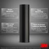 24"x60" (2FTx5FT) Satin Black Car Auto Vinyl Vehicle Wrap Sticker Made from Genuine 3M 2080 Film Sheet Decal Air Release Technology view 4