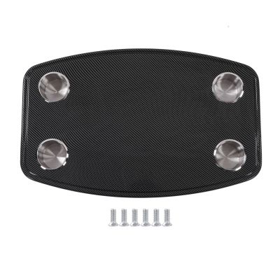 RV Rectangle Table Top, Carbon Fibre RV Removable Table 600x380x30mm with 4 Cup Holders Stainless Steel for Yacht