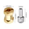 AllinRC 12mm Hex Extension Adapter Brass Wheel Hex Hubs Spacers for 1/10 RC Crawler Axial SCX10 90046 D90 Redcat Gen 8 V2 Gen7 pro, Set of 4 (18mm) view 2
