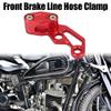Motoforti Front Brake Line Hose Clamp Oil Pipe Line Clamps Universal for Motorcycle Scooter Bikes ATV Modified Parts Aluminum Alloy Red view 2