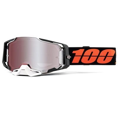 100% ARMEGA Premium Protective Goggle (Blacktail - HiPER Silver Mirror Lens)