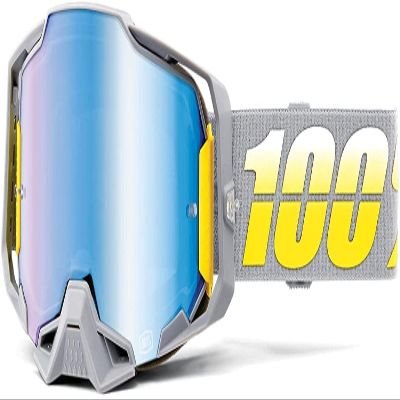 100% ARMEGA Premium Protective Goggle (Complex - Mirror Blue Lens)