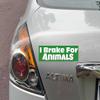 Gear Tatz - I Brake for Animals - Novelty Car Magnet - 2.75 X 9.5 inches - Professionally Made in the USA - Magnetic Decal view 2