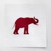 Decal Stickers of Elephant (Burgundy) (Set of 2) Premium Waterproof Vinyl Decal Stickers for Laptop Smartphone Car Dirt Bike Wall Room Mason Jar Bathtub Door Skateboard Console - ANDsticf31731RE view 1