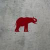 Decal Stickers of Elephant (Burgundy) (Set of 2) Premium Waterproof Vinyl Decal Stickers for Laptop Smartphone Car Dirt Bike Wall Room Mason Jar Bathtub Door Skateboard Console - ANDsticf31731RE view 2