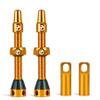 Thinvik Presta Tubeless Valve Stem 48mm,Super Light Alloy Presta Tubeless Valve Stem Kit for Tubeless Tires-2 Tubeless Valve Stem (with Aluminum Alloy Valve Cap) + Valve Core Removal Tool(Orange) view 1
