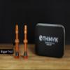 Thinvik Presta Tubeless Valve Stem 48mm,Super Light Alloy Presta Tubeless Valve Stem Kit for Tubeless Tires-2 Tubeless Valve Stem (with Aluminum Alloy Valve Cap) + Valve Core Removal Tool(Orange) view 2