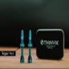 Thinvik Presta Tubeless Valve Stem 48mm,Super Light Alloy Presta Tubeless Valve Stem Kit for Tubeless Tires-2 Tubeless Valve Stem (with Aluminum Alloy Valve Cap) + Valve Core Removal Tool(Blue) view 2