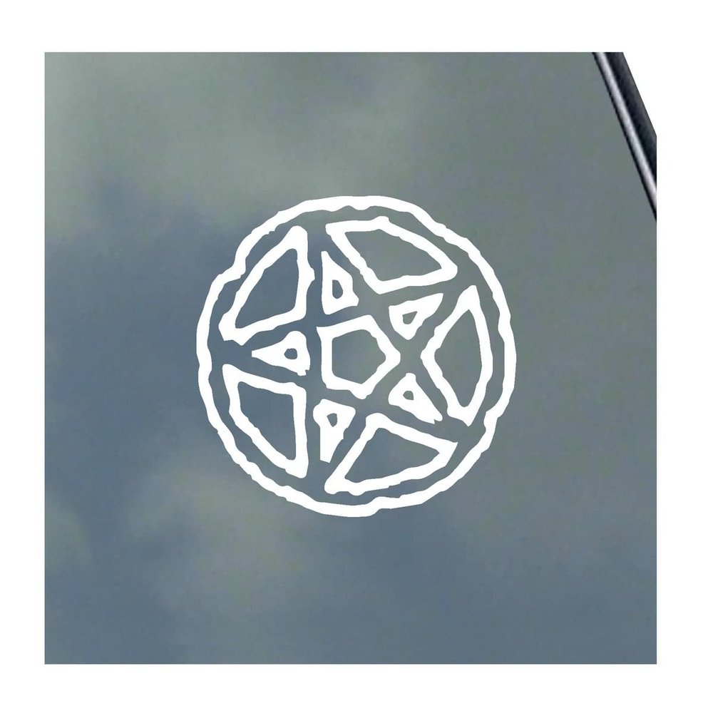 Pentagram Rough Symbol Vinyl Sticker Decal Knot Pagan Pentacle
