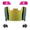UniqueHelmets Gold Iridium Mirror Premium Football Helmet Visor Eye Shield w/Fast Release Clips & Pink Cancer Ribbon view 1