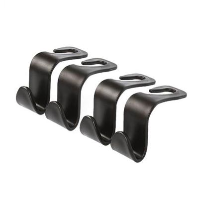 GUANG-K 4PCS Car Headrest Hook, Pendant for Storage Bags in The Car, Organizer for Grocery Shopping Handbags(Size:7cm,Color:Black)