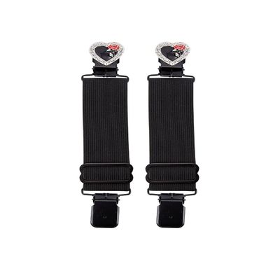 GARGOYLE BELLS Adjustable Boot Clips for Motorcycle, Black Boot Straps Elastic Pant Keeper for Men & Women, Pant Waist Tightener for Riding