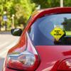 2PCS Baby On Board Signs with Suction Cups, 5"x5" Reusable Baby Safety Warning Decal for Car Windows view 3