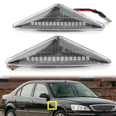 Three T Car Auto Dynamic Wheel mudguard Side Marker Turn Signal Light For Ford FOCUS MK I 1998-2004,MONDEO MK III 2000-2007,Clear Shell