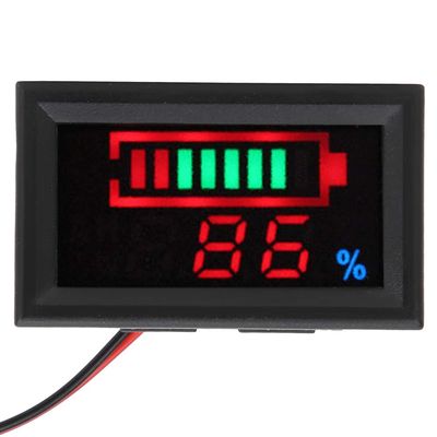Battery Voltage Meter, Easy to Carry Led Color Screen High Accuracy Battery Meter for Car Bikes Power Bank for Monitoring Battery Capacity and Voltage(Acid, 12V)