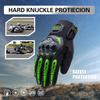 UHEREBUY Motorcycle Gloves Touch Screen Full Finger Riding Gloves Knuckle Protection for Men and Women for Dirt Riding, Road Racing, Cycling, Climbing Work Outdoor Sports (Green 2XL) view 3