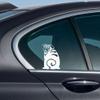WIRESTER 6 inch Clear Vinyl Decal Sticker Decoration for Car Window (Or Any Flat Surface) - Pug Looking Back view 1