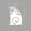 WIRESTER 6 inch Clear Vinyl Decal Sticker Decoration for Car Window (Or Any Flat Surface) - Pug Looking Back view 2
