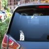 WIRESTER 6 inch Clear Vinyl Decal Sticker Decoration for Car Window (Or Any Flat Surface) - Pug Looking Back view 4