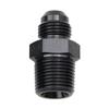 KRD PERFORMANCE 6AN Flare to 3/8" NPT Male Union Thread Pipe Adapter Fuel Hose Fitting Straight Aluminum Black view 1