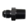 KRD PERFORMANCE 6AN Flare to 3/8" NPT Male Union Thread Pipe Adapter Fuel Hose Fitting Straight Aluminum Black view 4
