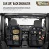 WYNEX Car Seat Organizer, Molle Backseat Cover Organizer Protector with Sling Rack, Visual Pocket and Patch, Universal Vehicle Fits for F150, Jeeps, Pickups & Trucks for Road Trips (2-Packs) view 3
