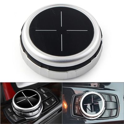 Three T Car Auto Center Console Multimedia Control Buttons Knob Trim for BMW X1 X3 X5 X6 IDRIVE,Cross