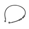 Motoforti 60cm 23.62" 28 Degree Motorcycle Braided Brake Clutch Oil Hoses Line Pipe Clutch Throttle Gas Line Fuel Pipe Black for Motocross ATV Dirt Bike view 1