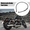 Motoforti 60cm 23.62" 28 Degree Motorcycle Braided Brake Clutch Oil Hoses Line Pipe Clutch Throttle Gas Line Fuel Pipe Black for Motocross ATV Dirt Bike view 2